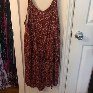 Torrid polka dot tie front romper size 2X